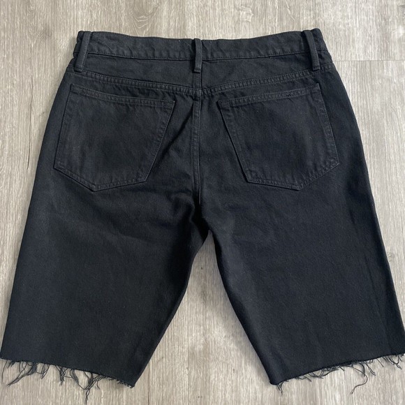 FRAME DENIM Men's L'Homme Cutoff Stretch Denim Black Shorts Raw Frayed Hem Sz 31 - Picture 8 of 9